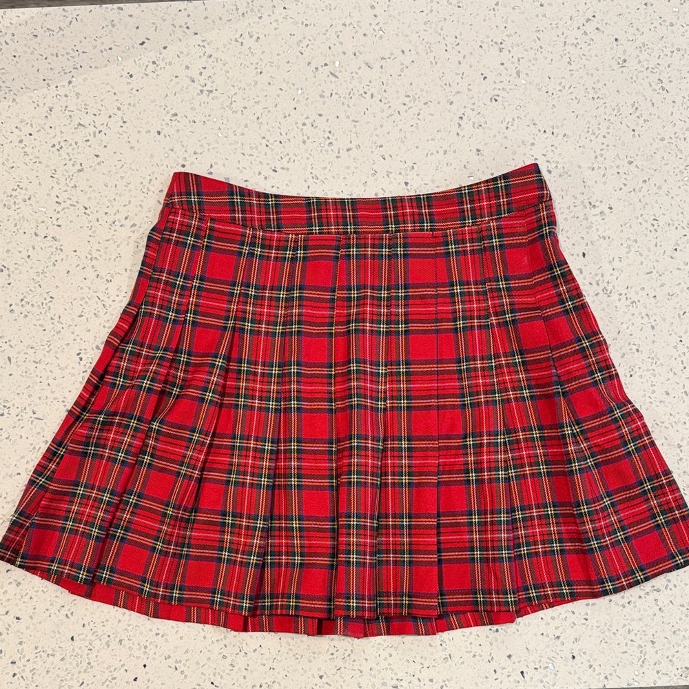 RSQ Red Tartan Skater Skirt
